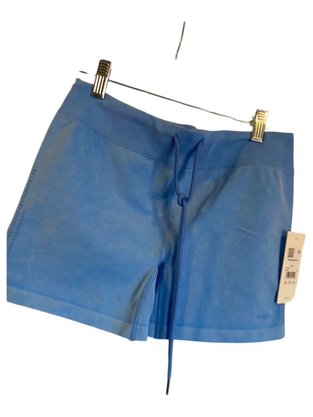 NWT Vuori Pointelle Seamless Short OASIS BLUE Size: Large - Picture 2 of 5